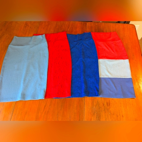 LulaRoe 4-mid length skirts - Picture 2 of 8